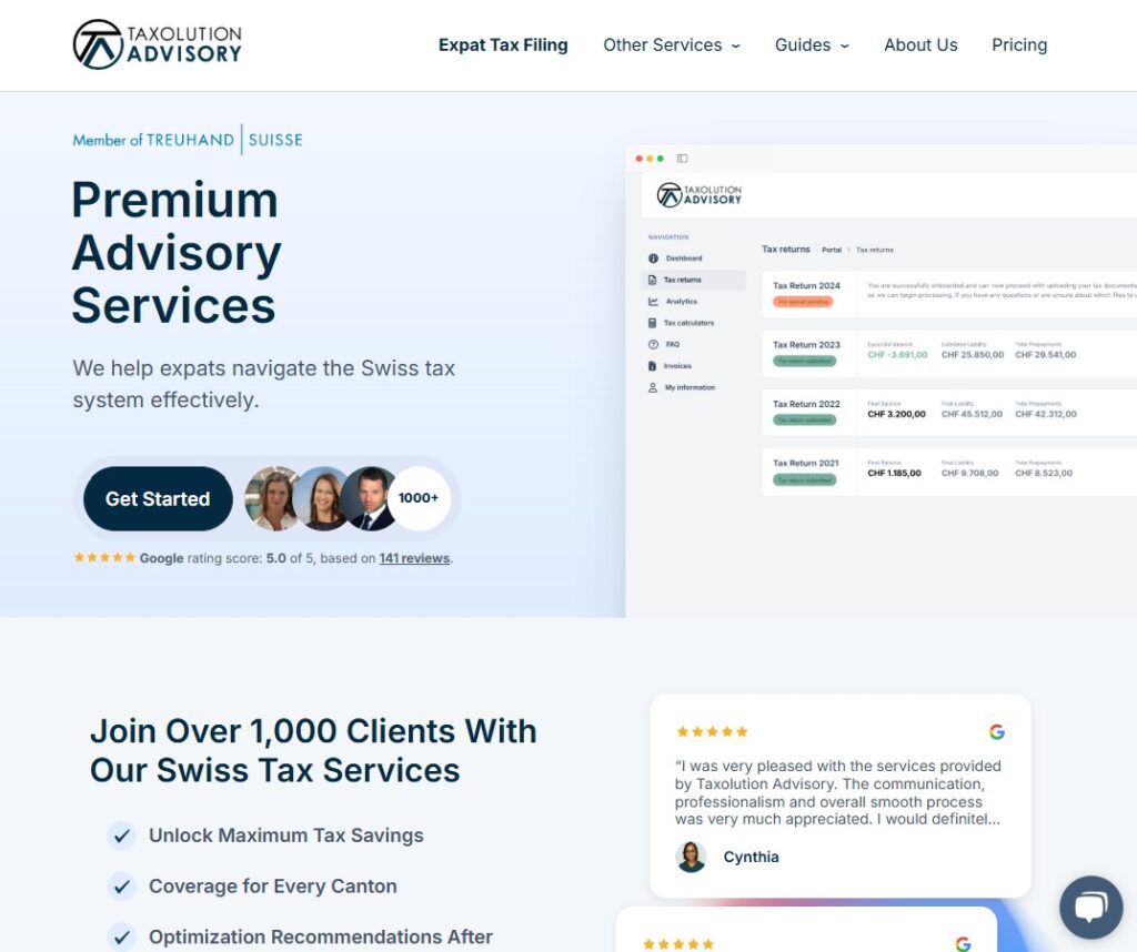 website redesign - taxolution home