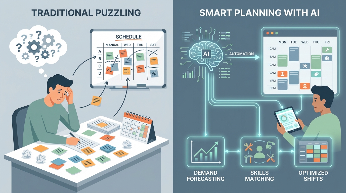 AI personeelsplanning: van puzzelen naar slim plannen met slimme roostersoftware