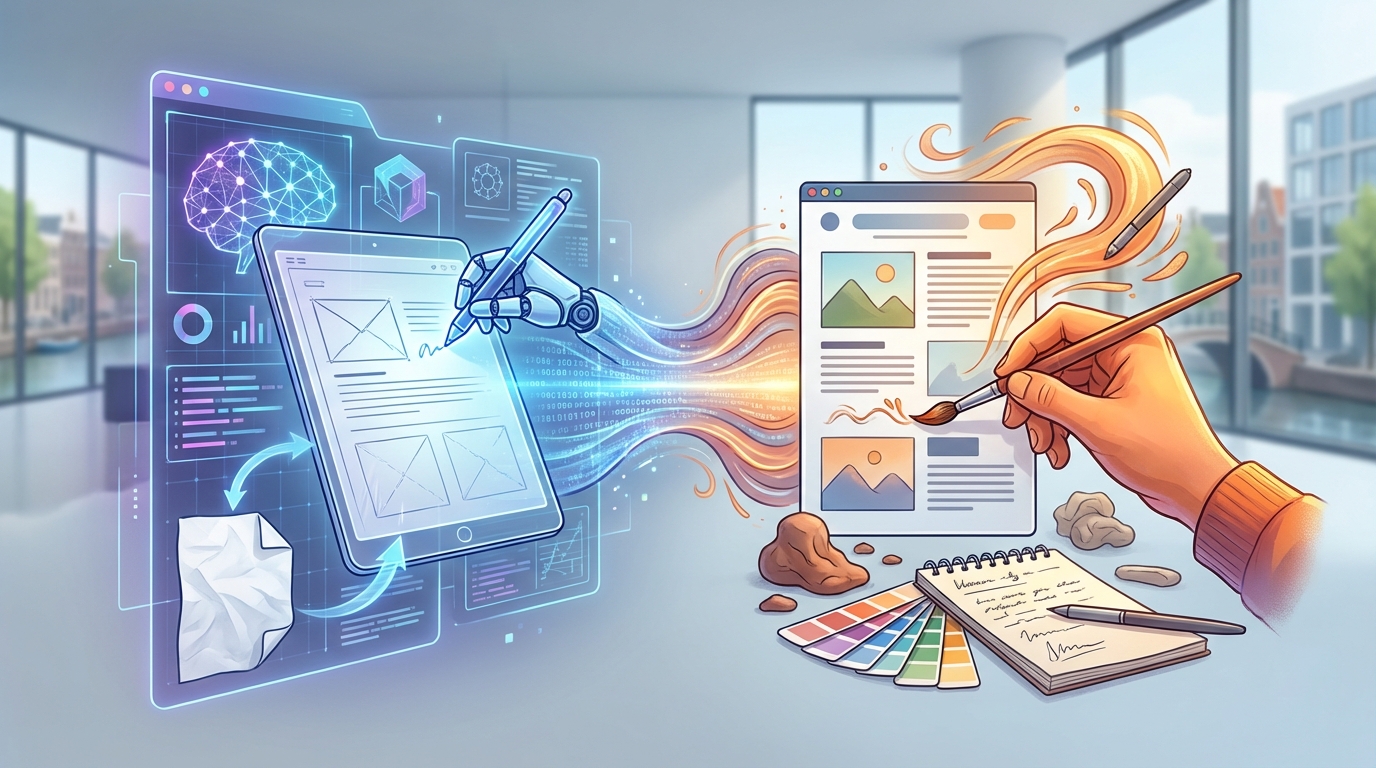 AI tekst schrijven: hybride contentcreatie met AI en menselijke creativiteit