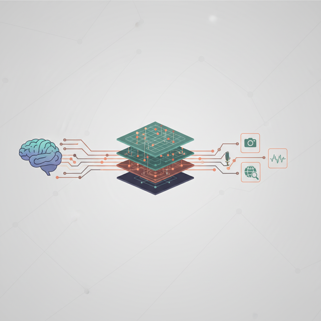 Deep learning neurale netwerken illustratie