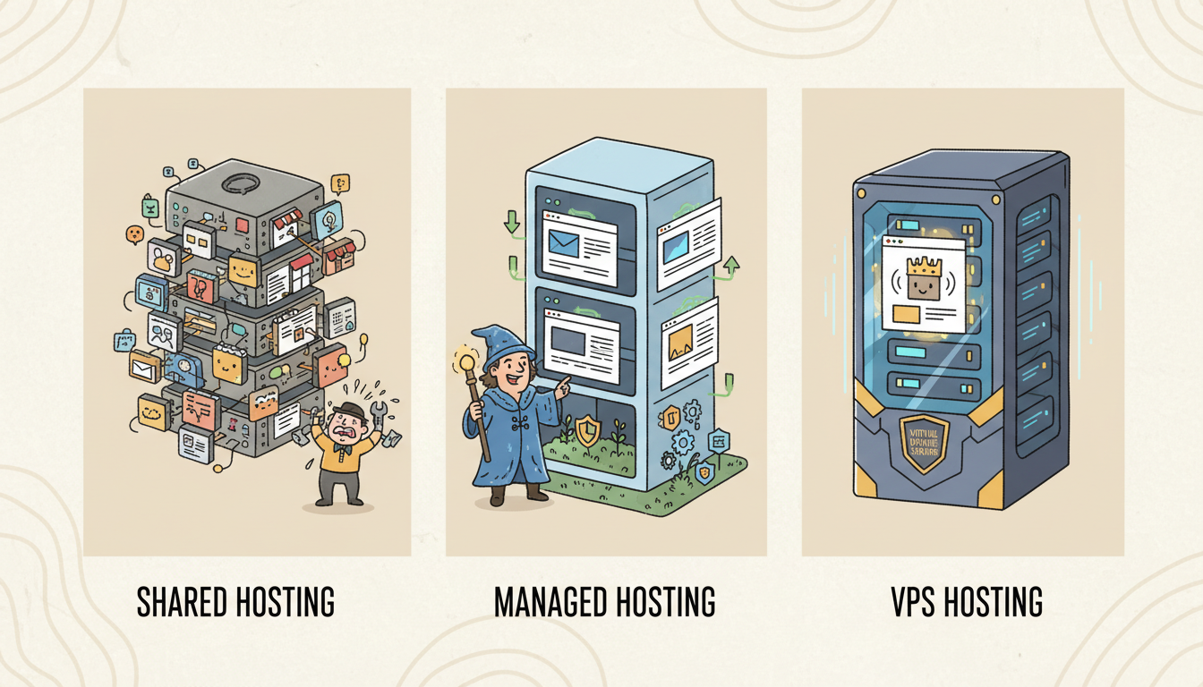Hosting typen vergeleken: shared, managed en VPS - wordpress hosting nederland