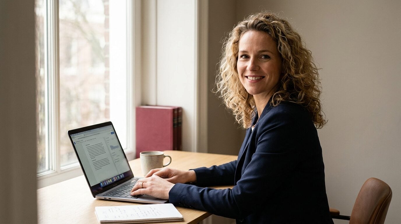 Ondernemer schrijft marketingteksten met AI in haar eigen stem — gratis AI cursus marketing voor mkb